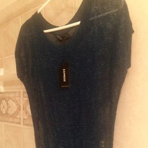 Express Sparkly Mesh Tunic, XS